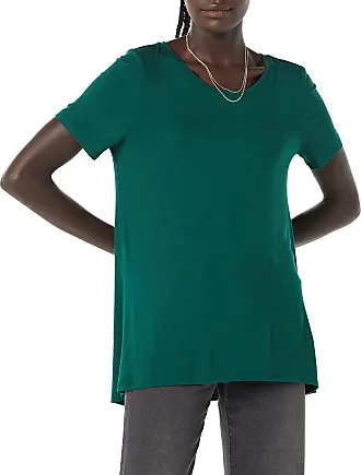 Essentials Women's Relaxed-Fit Short-Sleeve Scoopneck Swing Tee  (Available in Plus Size), Dark Green, X-Small : : Clothing, Shoes  & Accessories