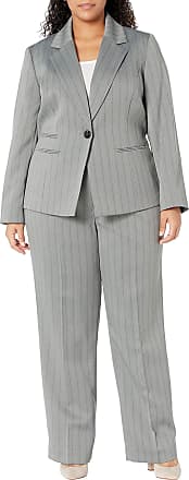 Le Suit Womens 2 Button Peak Lapel Pinstripe Pant Suit 