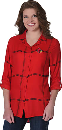 Louisville Cardinals Oxford Stripe Womens Dress Shirt