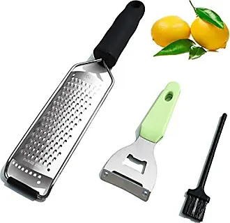 Zulay Kitchen Professional Stainless Steel Flat Handheld Cheese Grater - Yellow