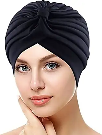 Chapeau turban gris foncé pour femme, foulard bohème, couvre-chef de chimio  -  France