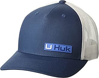 Huk Performance Fishing Snap Back Orange Blue Logo Fishing Hat Cap  Adjustable