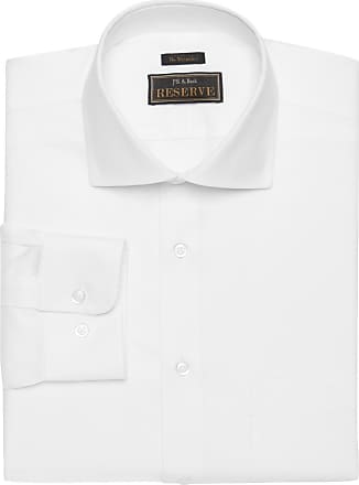 Jos. A. Bank Mens Reserve Collection Traditional Fit Spread Collar Twill Dress Shirt - Big & Tall, White, 17 1/2x37 Tall