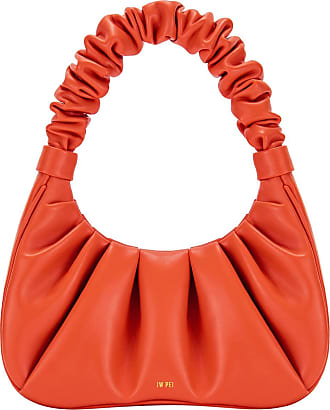 Becci Knitted Shoulder Bag - Orange & Ivory & Brown - JW PEI UK
