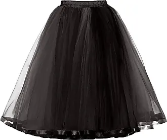 CHICWISH Women's Black Tiered Layered Mesh Ballet Prom Party Tulle Tutu  A-line Midi Skirt, X-Small/Small at  Women's Clothing store
