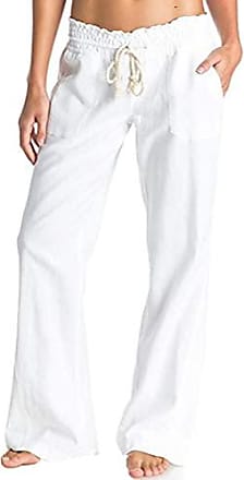 pour femme style casual Pantalon en lin avec poches 
