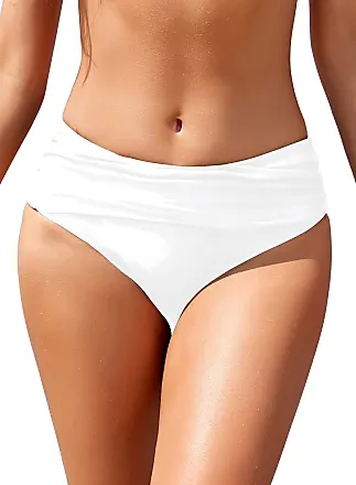 SHEKINI Women's Thong Bikini Bottom High Cut V Cheeky Brazilian Swimsuit  Bottom(Venice White, X-Small) : : Clothing, Shoes & Accessories