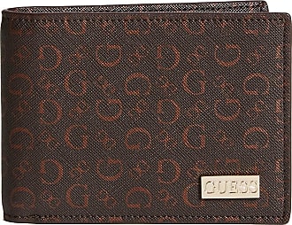  GUESS Men's Leather Trifold Wallet, Black Chavez, One