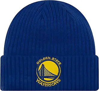 New Era NBA Sideline Sport Knit Winter Pom Knit Hat Beanie One Size Fits  All (Golden State Warriors)