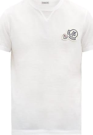 white and red moncler t shirt