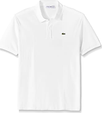 white lacoste golf shirt