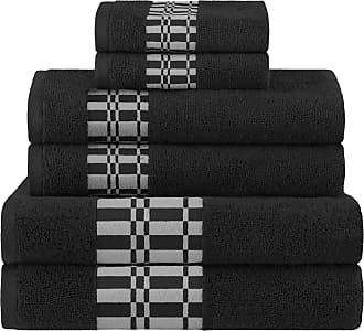 Superior Highly Absorbent Cotton 4-pc. Hand Towel Set Black