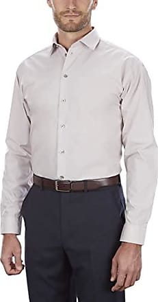 Kenneth Cole Kenneth Cole Unlisted Mens Dress Shirt Regular Fit Solid, Almond, 16-16.5 Neck 34-35 Sleeve
