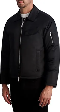 Karl Lagerfeld, KL Monogram Diamond Puffer Jacket, Man, Black/Taupe Diamond, Size: M