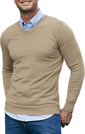 COOFANDY Men's V Neck Dress Sweater