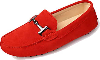 ladies red moccasins
