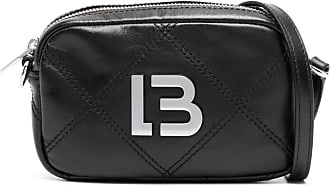 Bimba y Lola small logo-plaque crossbody bag, Black