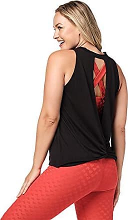 Zumba Active Backless Dance Fitness Tops Open Back Workout Tank Tops for Women XL Coral Hi 