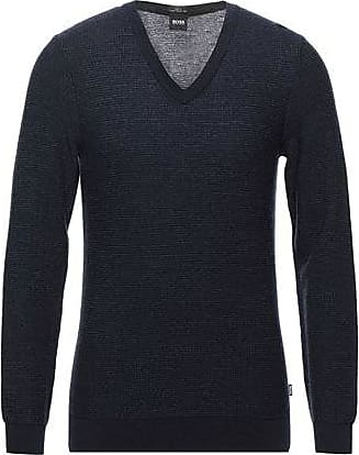 hugo boss navy v neck jumper