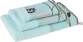 4 Hand Towels Caribbean Aqua 15 x 25" Reduced Linting Room Essentials NWT  