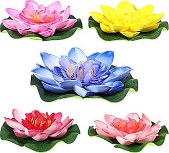 BESPORTBLE Packung mit 5 Künstlichen Lotus Schwimmenden Eva Material Seerose für Terrasse Wasser Teich Garten Öffentlichen Brunnen 