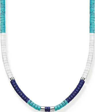 Schöne Halskette aus Afrik.Türkis facettierter Kugelform Ø-4,7 mm 925 SILBER 