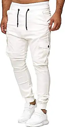 Pantalon de Travail Homme Cargo Jogging Slim Fit Coton Sport avec Quatre  Poches Peintre Blanc Blanc - Cdiscount Prêt-à-Porter