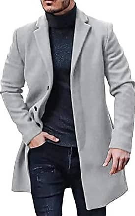 Essential Long Jacket Silver Gris Miinto Vêtements Manteaux & Vestes Manteaux Manteaux longs unisex Taille: L 