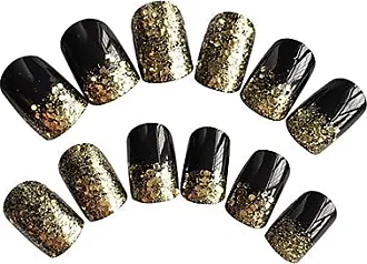 Press on nails/Faux ongles 24 pièces/Nail art avec patch autocollant/mini  lime/Acrylique/carré/Paillettes : : Beauté et Parfum