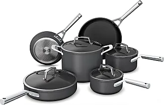 Ninja C39600 Foodi NeverStick Premium Hard-Anodized 13-Piece Cookware Set,  Guaranteed to Never Stick, Nonstick, Durable, Oven Safe to 500°F, Grey