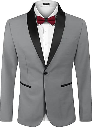 COOFANDY Men Slim Fit Suits Casual Lightweight Blazer Jackets One Button Tuxedos 