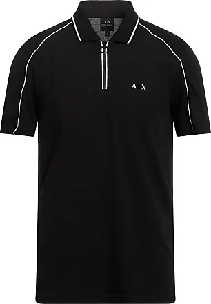 Armani Exchange chest logo polo shirt in navy