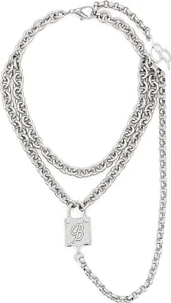 Patra Linked Enamel Necklace Silver