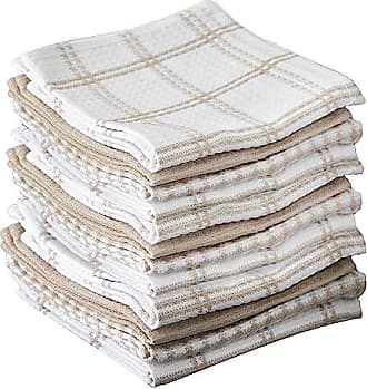 100% Cotton Flat Waffle Dish Cloths for Washing Dishes, 12x13, 4-Pack,  Gray T-fal Textiles 