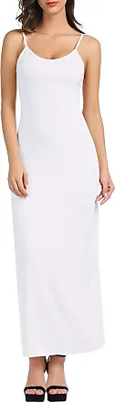 Buy Kate Kasin Full Slip for Women Under Dress Slim Fit Nightgown Tank  Sleepwear White S at