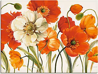 Leinwandbild 120x80cm auf Keilrahmen orange,Blume,Mohnblume, 