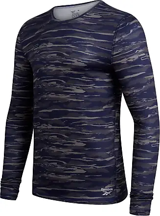 Reebok Women's Performance Thermal Shirt - Athletic Base Layer Long Sleeve  Shirt (S-XL), Size Medium, Ashley Blue Print at  Women's Clothing  store