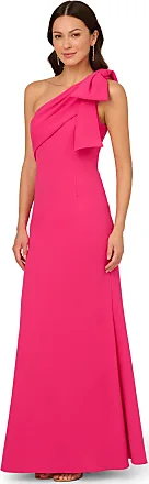 adrianna papell solid ponte a line dress pink size 8 new