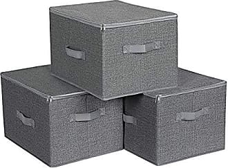 Aufbewahrungsbox grau Regalkorb Schrankbox Organizer Ordnungsbox Textilbox Kiste 