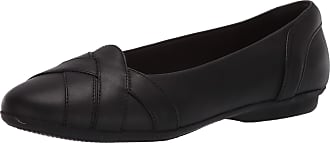 Clarks Perforated Leather Ballet Flats Gracelin Lea Black 11W NEW A306040 