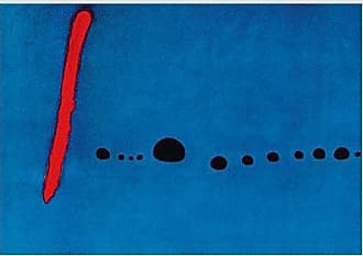 Joan Miro Hommage an Picasso Poster Kunstdruck mit Alu Rahmen schwarz 100x70cm