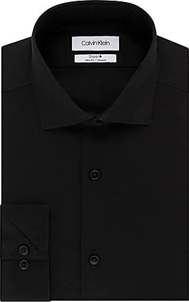 Calvin Klein Mens Dress Shirt Slim Fit Non Iron Stretch Solid