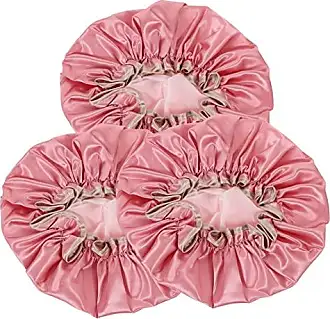 Bonnet de douche, double couche imperméable pour femme, bonnet de bain,  bonnet de douche à la mode (lot de 2 (fleurs)) 