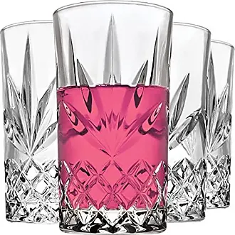Dunraven by Godinger Crystal Glass Large Footed Water Glasses 8 - Set of 5