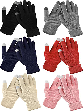 SATINIOR 8 Pairs Women Winter Gloves Warm Fleece Lining Knit Touchscreen