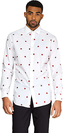 Opposuits White Fitted Button-up Shirt with Long Sleeves for Boys 