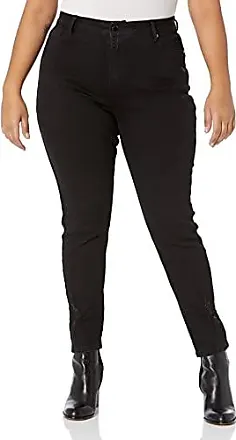 City Chic Plus Size Jean Harley SK S BLK in Black, Size 20 at