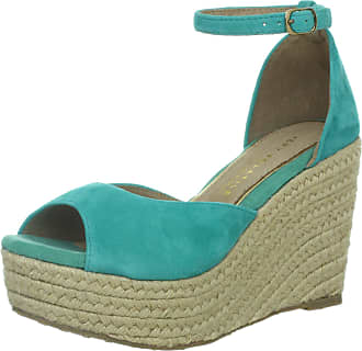 turquoise low wedges