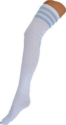 WOMENS SPORTS ATHLETIC CHEERLEADER TUBE STRIPED OVER THE KNEE THIGH HIGH SOCKS