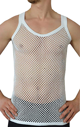 Crystal Childrens 100% Cotton Mesh Fishnet Fitted String Vest 6-7, Red 